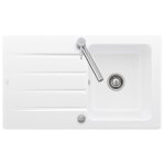 Villeroy&boch - evier 1 bac 86 x 51 cm villeroy et boch architectura 50 blanc vidage automatique inclus ...