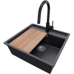 Primagran - evier d'angle en granit 56x53cm, lavabo cuisine 1 bac + kit de vidage + accessoire, Évier ... Primagran - evier d'angle en granit 56x53cm, lavabo cuisine 1 bac + kit de vidage + accessoire, Évier ...