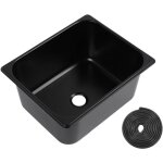 �vier de camping - car carr� en acier inoxydable 320, 320 x 260 x 150 mm, lavabo de cuisine, salle de ...