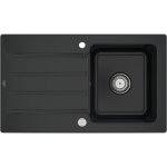 Villeroy&boch - evier cramique architectura noir mat 1 bac 1 gouttoir