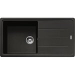 vier de cuisine  encastrer 1 cuve noir anthracite franke 97 x 50 cm avec gouttoir rversible
