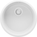 Primagran - evier cuisine granit rond 46x46cm, evier 1 bac + kit de vidage, lavabo cuisine au meuble ... Primagran - evier cuisine granit rond 46x46cm, evier 1 bac + kit de vidage, lavabo cuisine au meuble ...