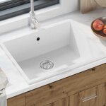 �vier de cuisine - lavabo cuisine blanc 54 x 44 x 20 cm granite