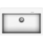 Samet - evier de cuisine monocuve blanc 78x51 cm - waltz