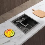 �vier de cuisine pour sous - plan - lavabo invisible peu encombrant avec couvercle - �vier en acier inoxydable ...