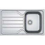 �vier � encastrer inox dekor fln 611 1 cuve 1 �gouttoir 860 x 500 mm - franke france s. a. s