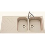 �vier granit beige luisina arpege 2 bacs 1 �gouttoir