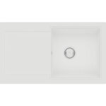 Evier granit blanc mouchet kmbad magda 1 bac 1 gouttoir