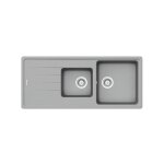 vier granit gris schock element 2 bacs 1 gouttoir