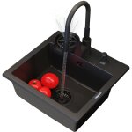 Granitan - evier en granit robinet noir distributeur lave linge ensemble de cuisine teor 84802633 Granitan - evier en granit robinet noir distributeur lave linge ensemble de cuisine teor 84802633
