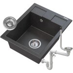 Granitan - evier en granit siphon chrome granit samos 85112551 Granitan - evier en granit siphon chrome granit samos 85112551