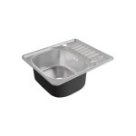 Evier en inox 1 bac + gouttoir evinox 58 cm x 48 cm