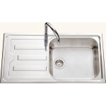 �vier inox lisse brava 1 grand bac 1 �gouttoir
