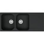 vier kite fradeko - kite 621 - noir - 1160 x 500 x 210 mm - sous - meuble 80 cm - vidage manuel - franke ...