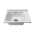 �vier mural 58x38 cm avec �gouttoir ? blanc ? profond et r�sistant aux uv ? id�al pour une utilisation ...