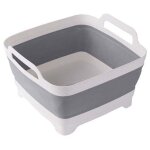 �vier pliable avec bouchon de vidange et poign�es de transport, grande capacit� de 9 l, pour camping ...