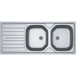 Evier renova 2 cuves 1 gouttoir inox dekor franke france 898830