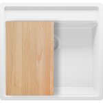 Primagran - evier sous plan 56x53cm, evier en granit 1 bac + kit de vidage + planche à découper, Évier ... Primagran - evier sous plan 56x53cm, evier en granit 1 bac + kit de vidage + planche à découper, Évier ...