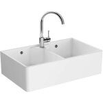 Vitra - vier timbre d'office cramique blanc belfast 2 bacs