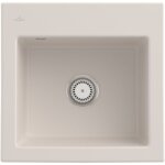 Villeroy&boch - evier villeroy et boch subway 50 s 52, 5 x 51 cm sans egouttoir creme ceramicplus avec ...