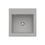 Evier villeroy et boch subway 50 s 52, 5 x 51 cm sans egouttoir fossile ceramicplus avec vidage manuel ...