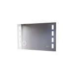 Excellence - miroir lumineux 120x80 cm - antibue, loupe et horloge