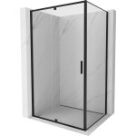 Mexen - exo cabine de douche pivotante 130 x 100 cm, transparent, noir - 819 - 130 - 100 - 70 - 00