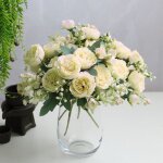 Feiyue - exquise rose artificielle en soie, simulation de pivoine persane pour la dcoration intrieure ...