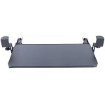 Plateau de clavier extensible sous le bureau avec pince en c - grand format - support de clavier coulissant ...