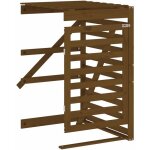 Extension d'abri de poubelle sur roulettes brun miel bois pin vidaxl