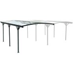 Extension de carport de 15m² en aluminium anthracite et polycarbonate - extension le mans 5x3m - abri ... Extension de carport de 15m² en aluminium anthracite et polycarbonate - extension le mans 5x3m - abri ...