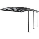 Extension pour carport pergola autoportant en aluminium - 1 voiture - l505 x h239 cm - 15, 15 m� - gris ...