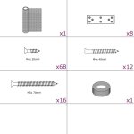 Extension de poulailler 268x100x190 cm m�tal cfw42069