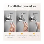 Extension de robinet de cuisine ajustable m20 20cm avec 2 modes de pulvrisation, arateur flexible  ...