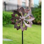 Ext�rieur solaire lumineux moulin � vent jardin pelouse balancier, patio m�tal artisanat fer moulin � ...