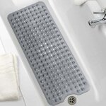 Extra lange badewannenmatte mit starken saugn�pfen, rutschfeste badematte aus pvc - material, duschmatte ...