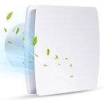 Extracteur d'air 100mm, ventilateur de salle de bain silencieux blanc au plafond et montage mural avec ...