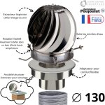 Poujoulat - extracteur fum�es aspirotor + adaptateur tubage 130 diam�tre 130