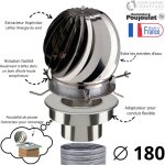 Poujoulat - extracteur fumes aspirotor + adaptateur tubage 180 diamtre 180