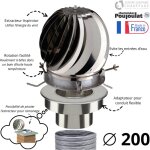 Poujoulat - extracteur fumées aspirotor + adaptateur tubage 200 diamètre 200 Poujoulat - extracteur fumées aspirotor + adaptateur tubage 200 diamètre 200