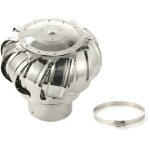 Extracteur de fumes rotatif olien en inox, chapeau de chemine, 110mm extracteur rotatif grille, chapeau ...