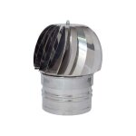 Extracteur de fume et vent de chemine  10 cm globe tournant ronde (raccord mle) rotatif olien en ...