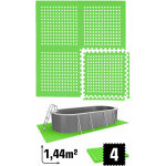 Eyepower - tapis de piscine 1, 59 m - 4 tapis de sol eva 62x62 jeu de dalles de protection