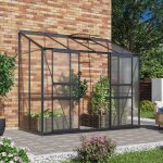 Ezooza - serra vitavia ida 3300 nero policarbonato 4mm 132x257 h 222 cm