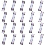 F15al250v 20 pcs 5x20mm fusible en verre � soufflage rapide 15a 250v 0. 2x0. 78 pouce fusible temporis� ...