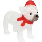 D�co lumineuse chien 60 led blanc froid h 37 cm - feeric christmas