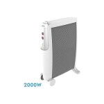 Fabrilamp - radiateur de mica imperial 2000w 2elem blanc / argent 2 puissances anti - basculement, thermostat, ...