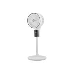 Fabrilamp - ventilateur de sol persan blanc / chrome 50w 3vel 3vel regx33x33cm affichage oscillant, tlcomman ...