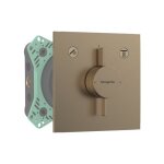 Hansgrohe - fa�ade douche encastr�e m�canique duoturn e bronze bross� + corps encastr�