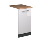 Faade de lave - vaisselle fame - line, blanc haute brillance, 45cm, pt chne vicco